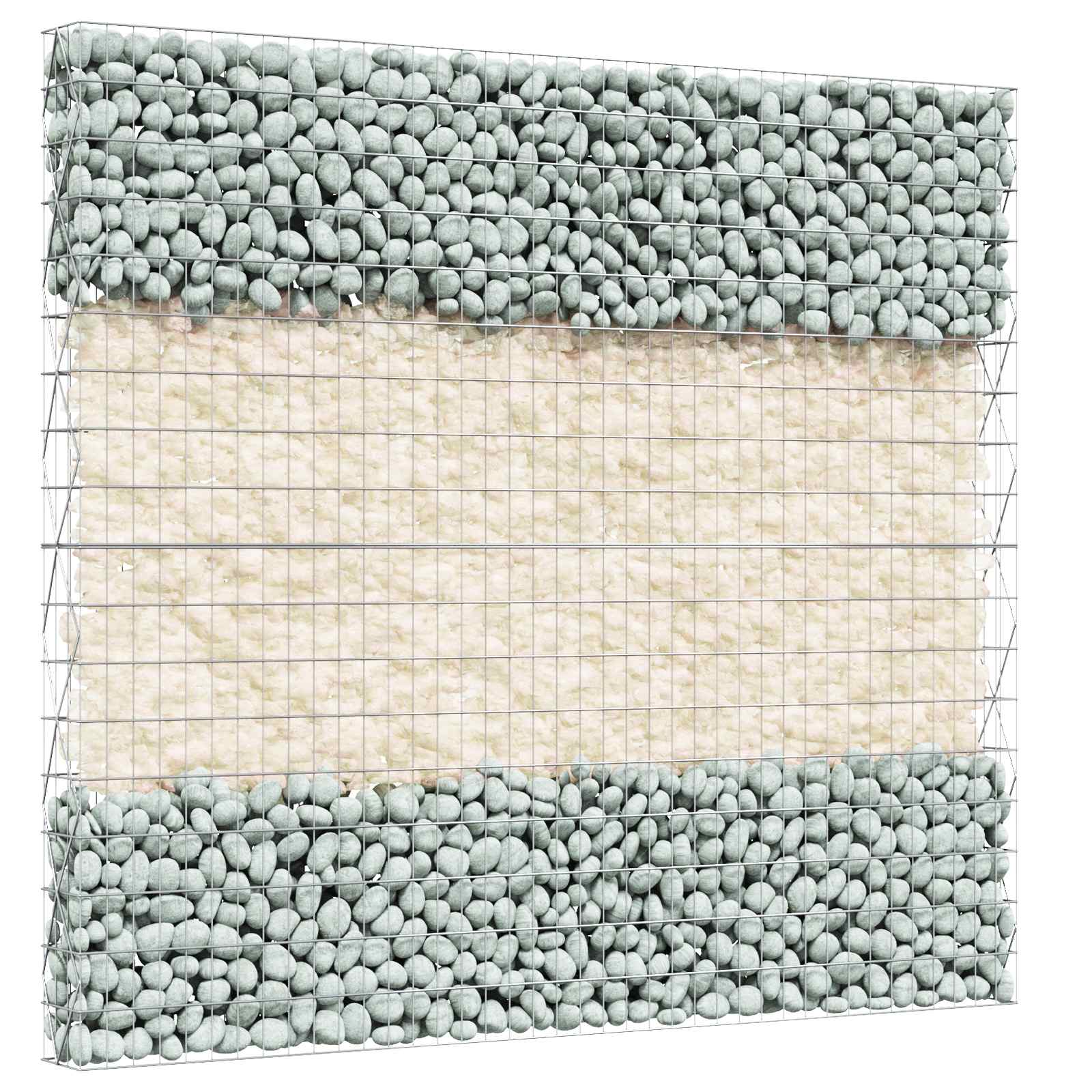 Gabionensteine aus Glas Grün 60-120 mm 25 kg