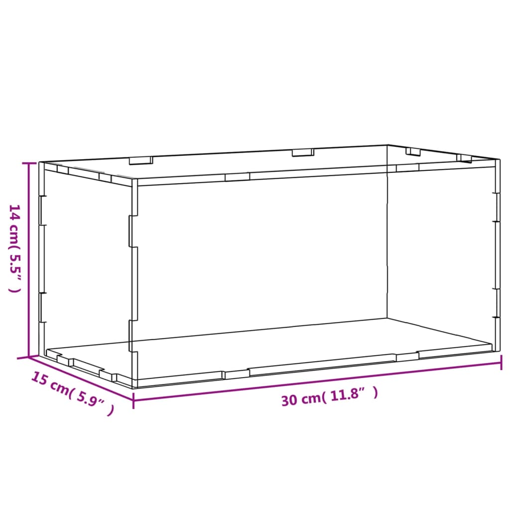 Displaybox Transparent 14x14x22 cm Acryl