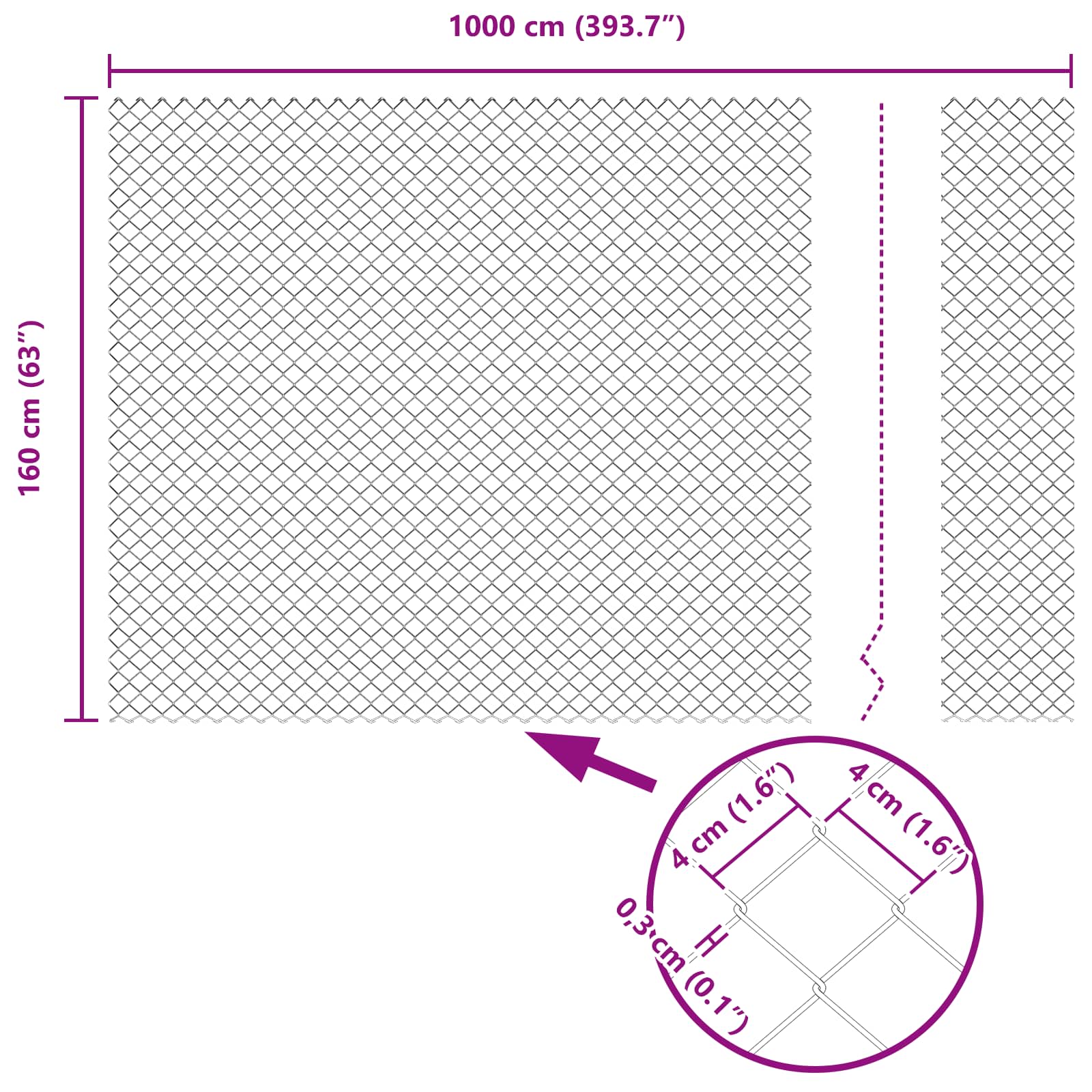 Maschendrahtzaun Verzinkter Stahl 15x1 m Silbern