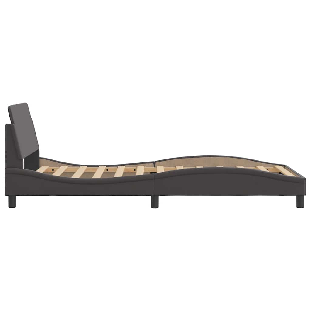 Bettgestell "Dover" Schwarz 80x200 cm Kunstleder