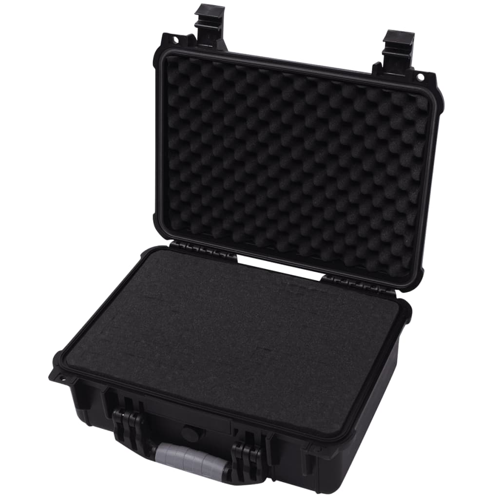 Koffer für Flugreise Tragbar Schwarz 46,5x21,5x17,5 cm PP