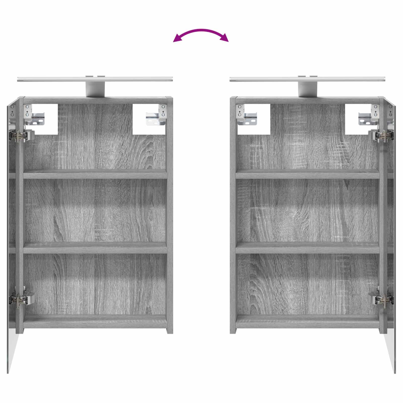 Badezimmerschrank-Set 3 pcs 80 x 10,5 x 50 cm Holzwerkstoff