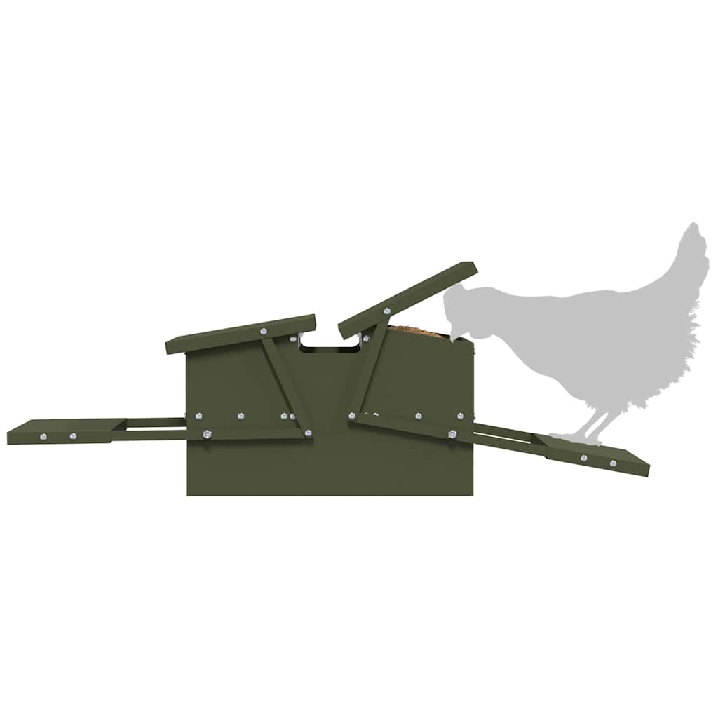 Hühnertretfeeder Schwarz 48,5 x 39,5 x 19 cm