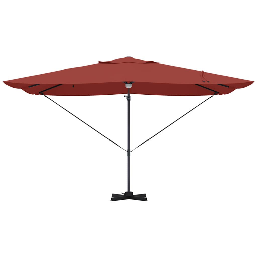 Sonnenschirm Sand 351 x 250 x 253 cm Polyester und Aluminium