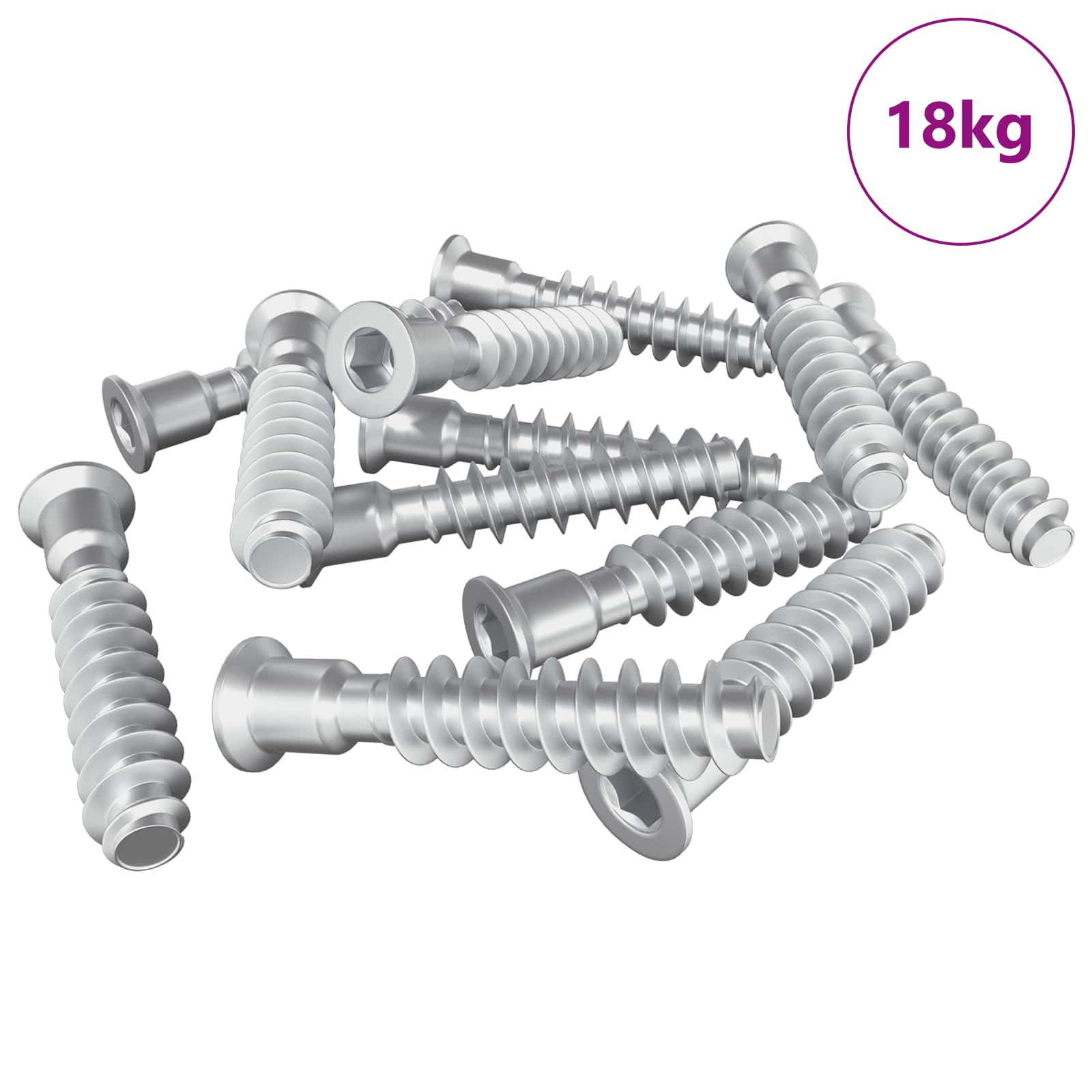 Kopfschraube 2 pcs Silber M7 x 40 mm Stahl