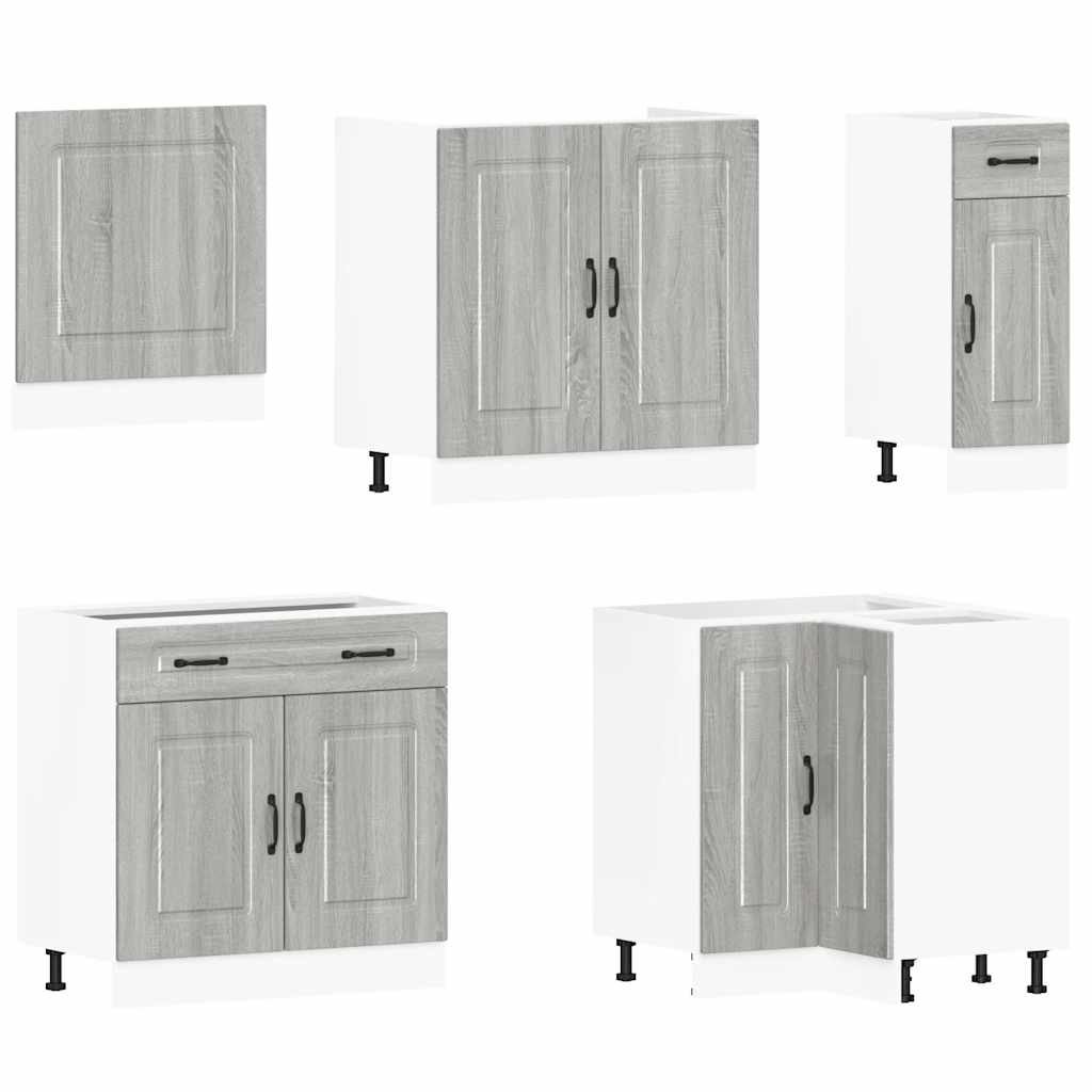 11-tlg. Küchenschrank-Set Kalmar Weiß Holzwerkstoff