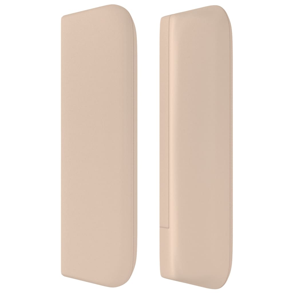 Kopfteil mit Ohren Creme 83x16x78/88 cm Kunstleder