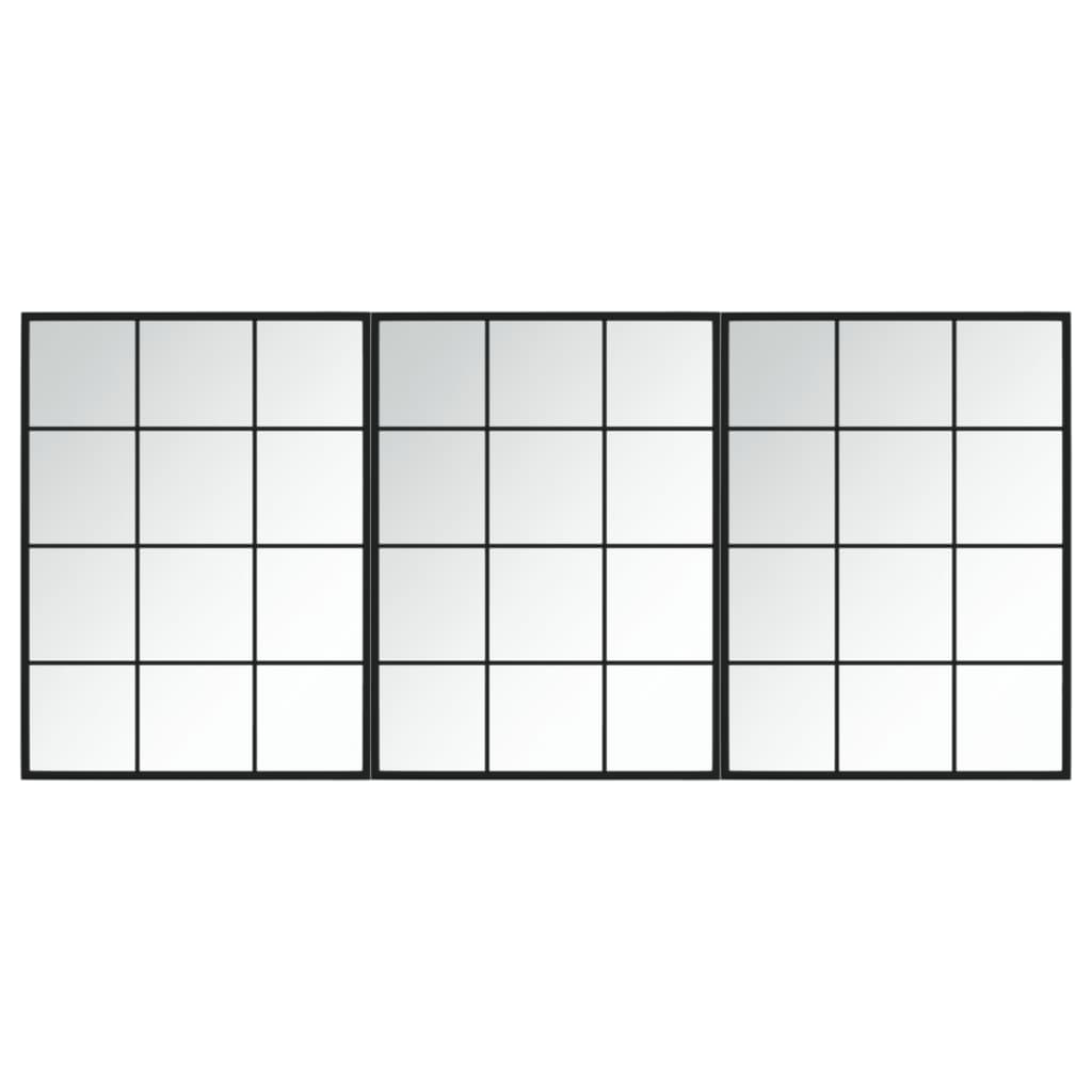 Wandspiegel Schwarz 60x40 cm Metall