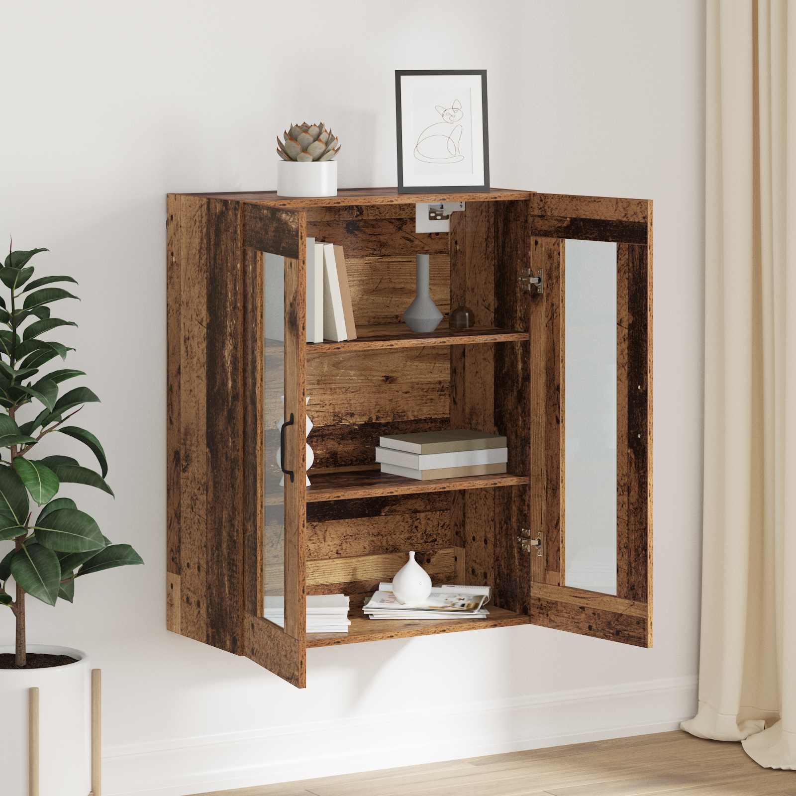 Hängeschrank Weiß 69,5x34x90 cm