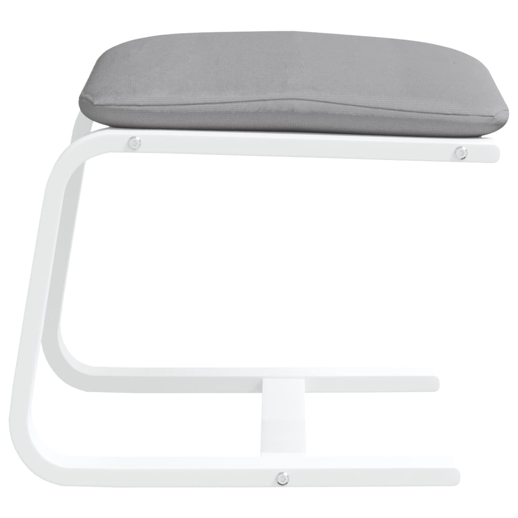 Fußhocker Creme 51x41x40 cm Stoff