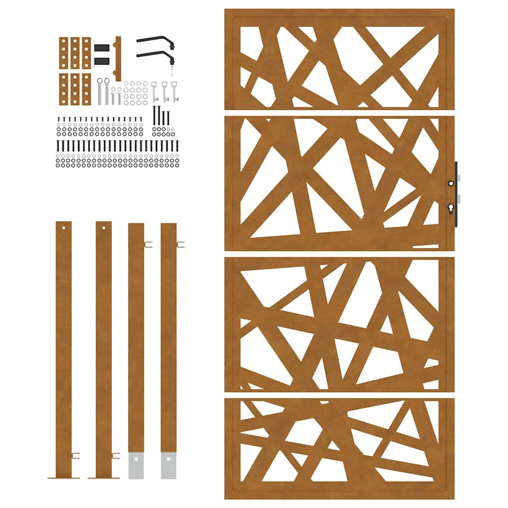 Gartentor Schwarz 100x100 cm Stahl Lichtdesign
