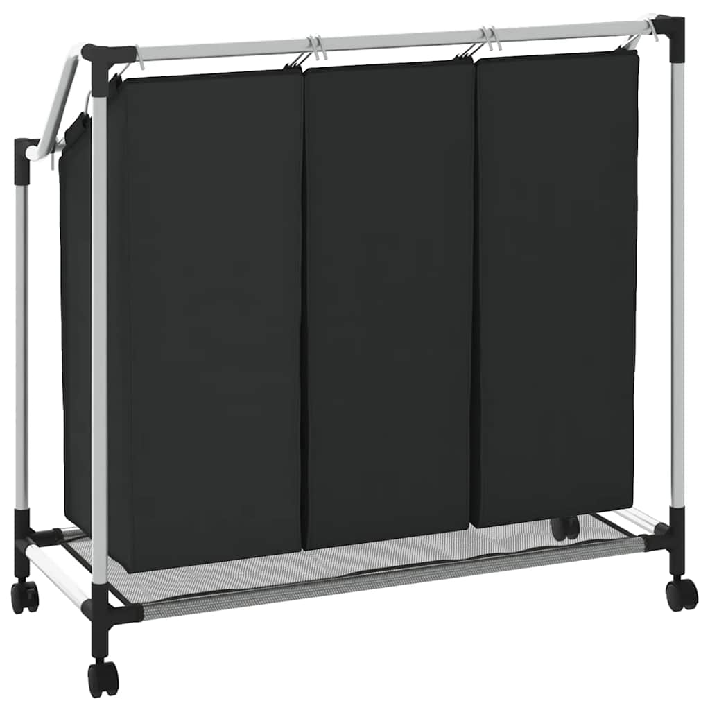 4 Fächer Schwarz Wäschesortierer