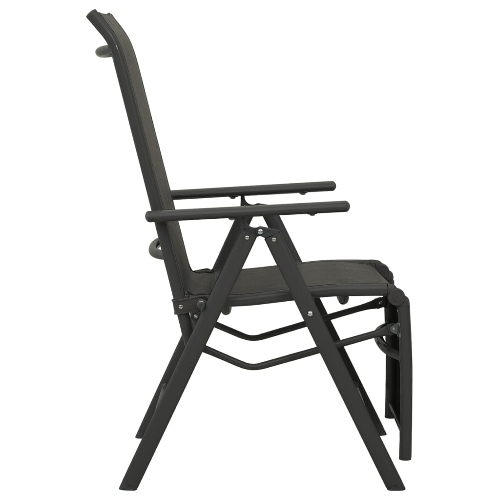 Garten-Liegestuhl Textilene und Aluminium Silbern