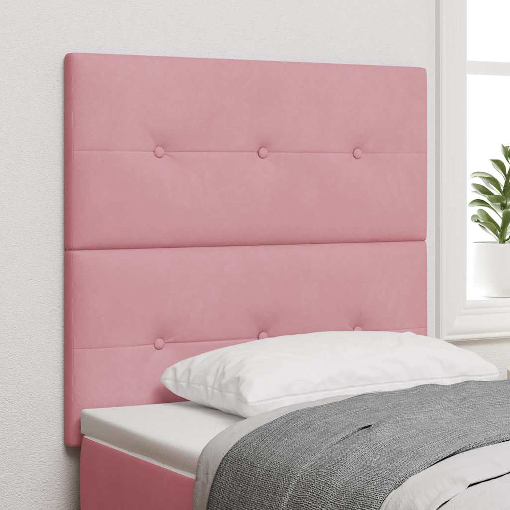 Kopfteil Hellgrau 80 cm Samt
