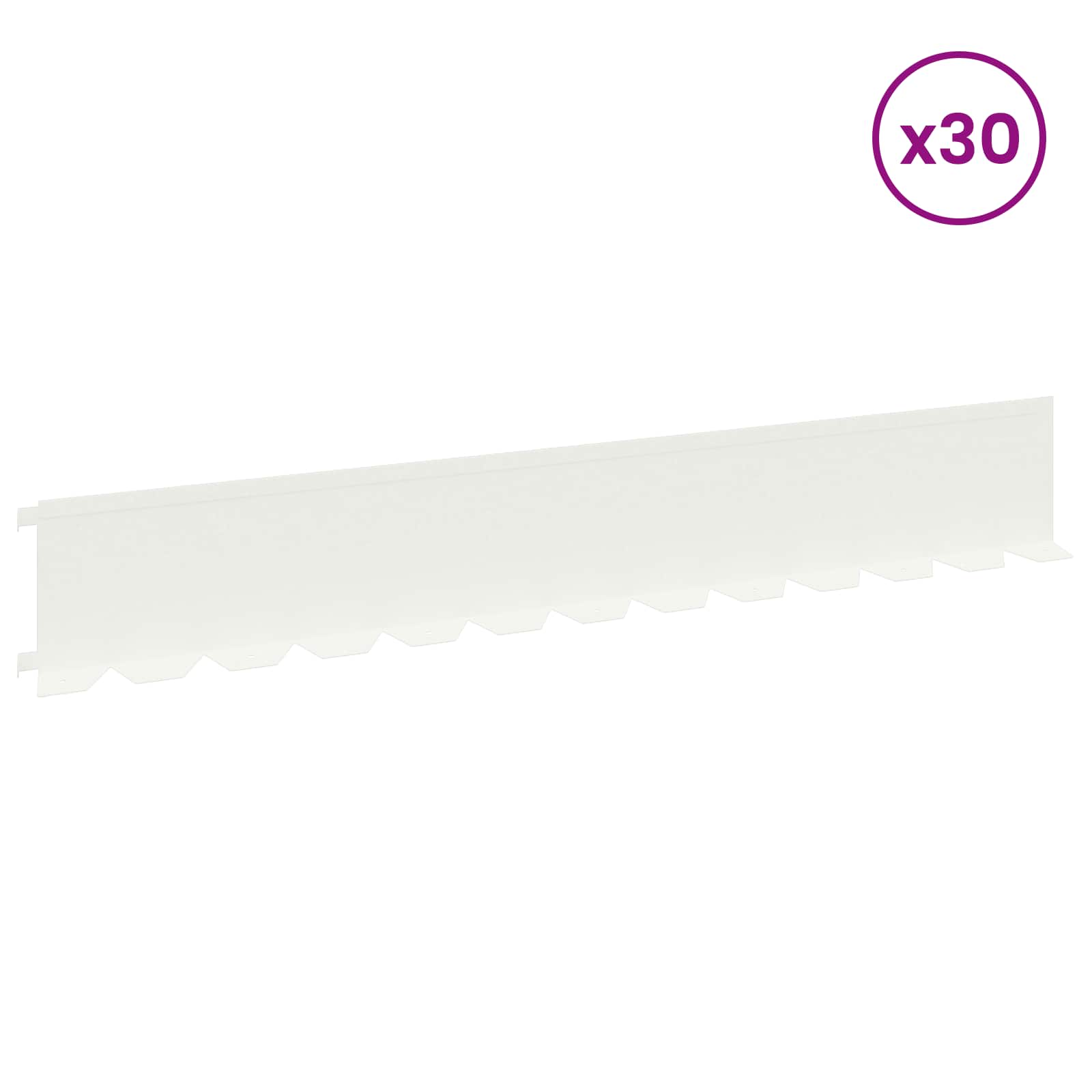 Raseneinfassung 10 pcs 102 x 4 x 4 cm Stahl Schwarz