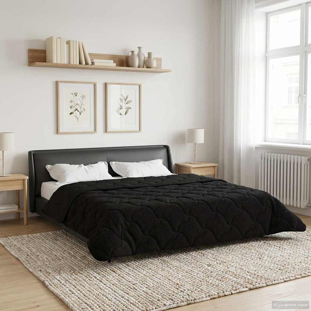 Winterbettdecke Gepolstert Anthrazit 135 x 200 cm