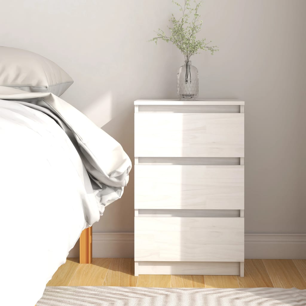 Nachtschrank 40x29,5x64 cm Massivholz Kiefer