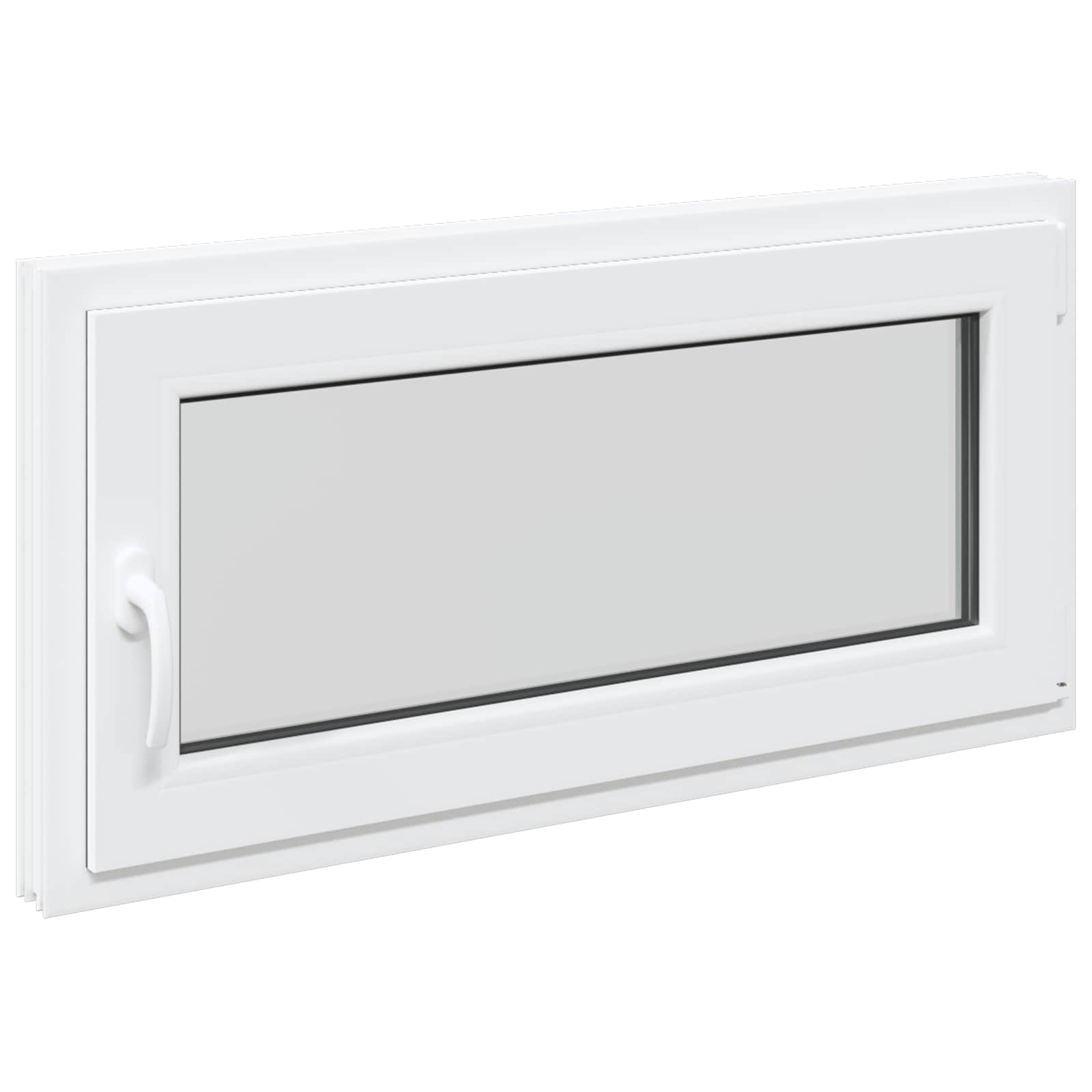 Kellerfenster RISOR 50 x 50 cm PVC und Glas Weiß