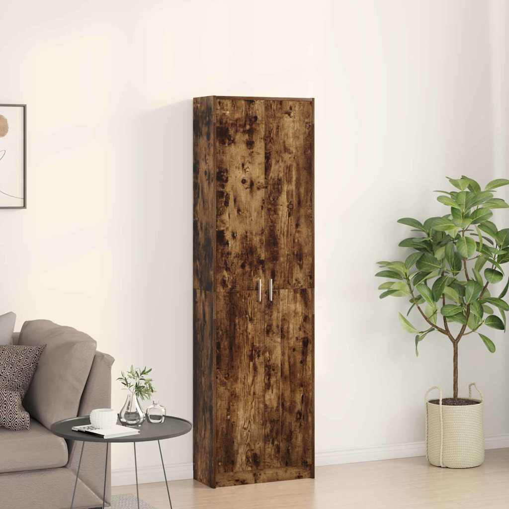 Kleiderschrank mit Regal Schwarz Eichen-Optik 55 x 25 x 189 cm