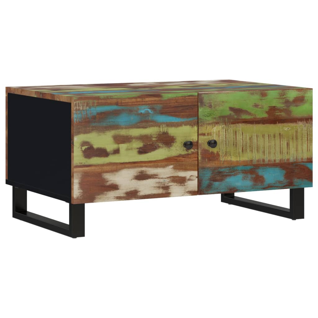 Couchtisch 80x50x40 cm Massivholz Mango & Holzwerkstoff