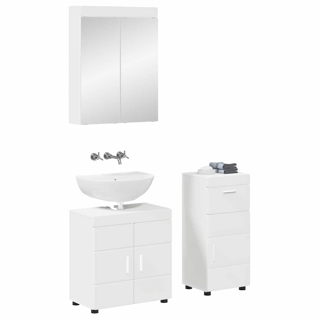 Badezimmermöbel-Set TULUM 2 pcs Weiß 60 x 34 x 63 cm