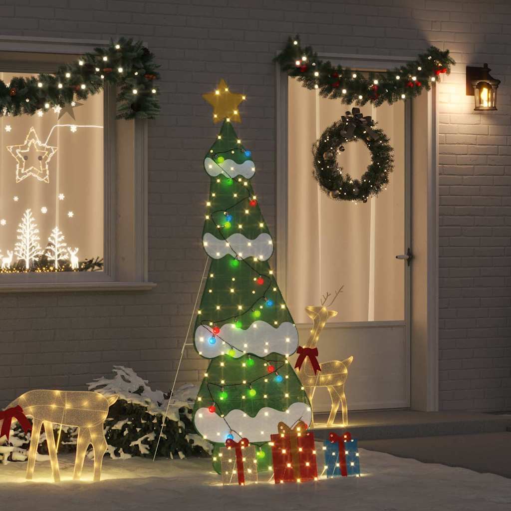 Beleuchteter Weihnachtsbaum mit 3 Geschenkboxen 2D Warm Weiß