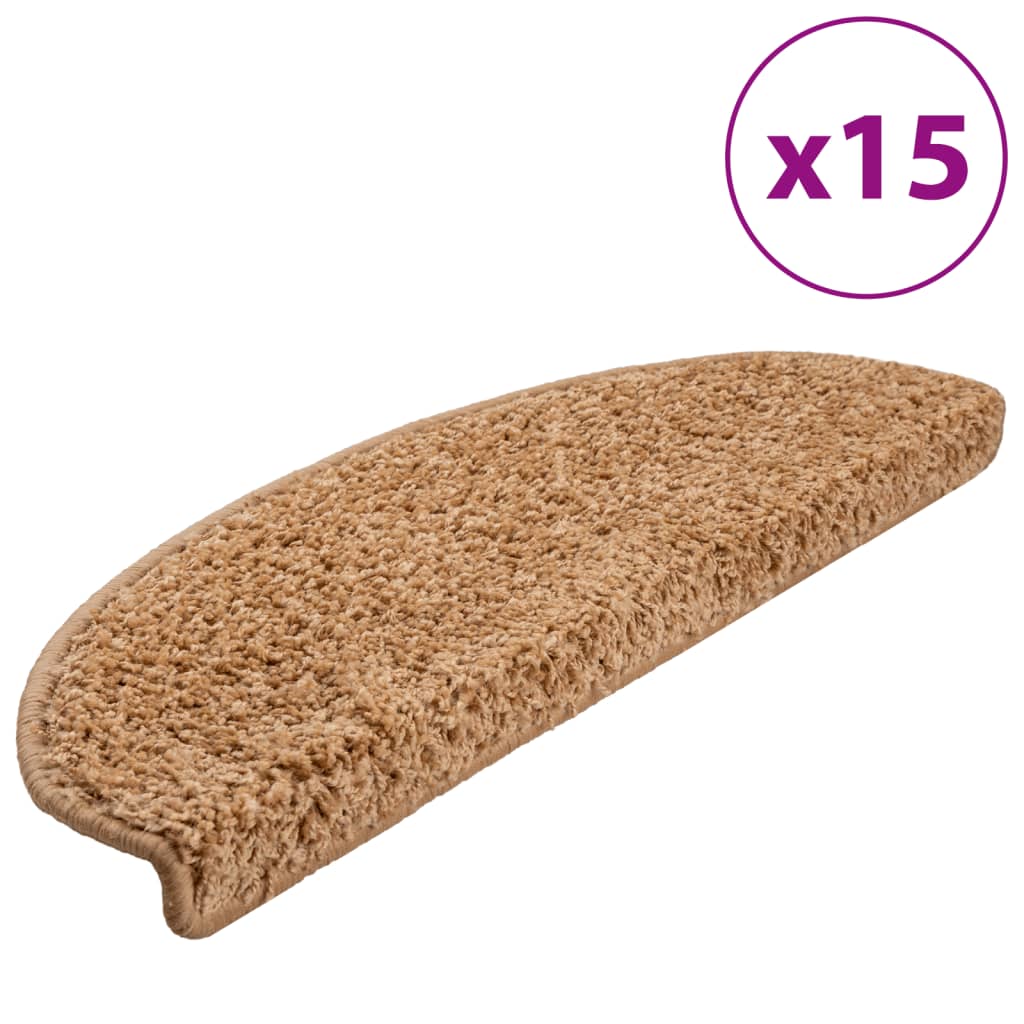 Stufenmatten 15 Stk. 56x17x3 cm Grau Halbrund