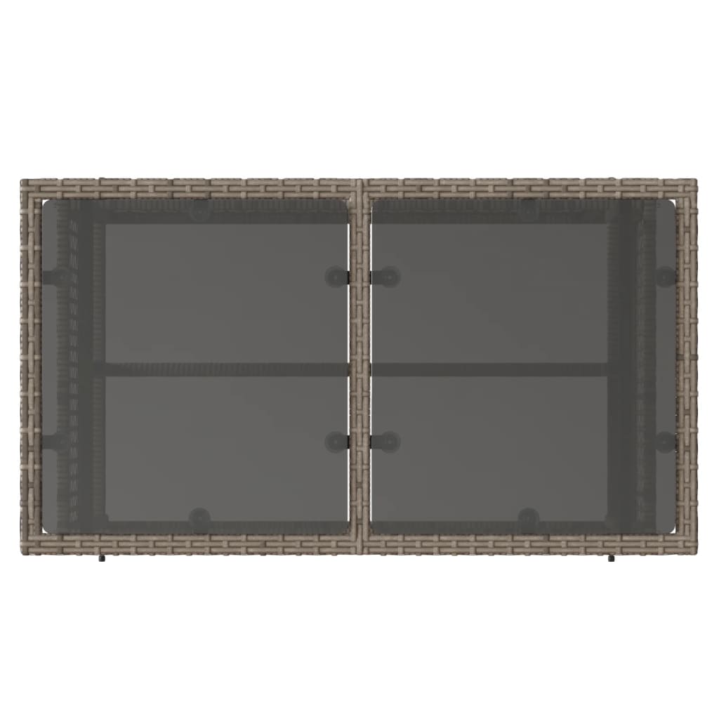 4-tlg. Garten-Sofagarnitur mit Kissen Schwarz Poly Rattan Glas
