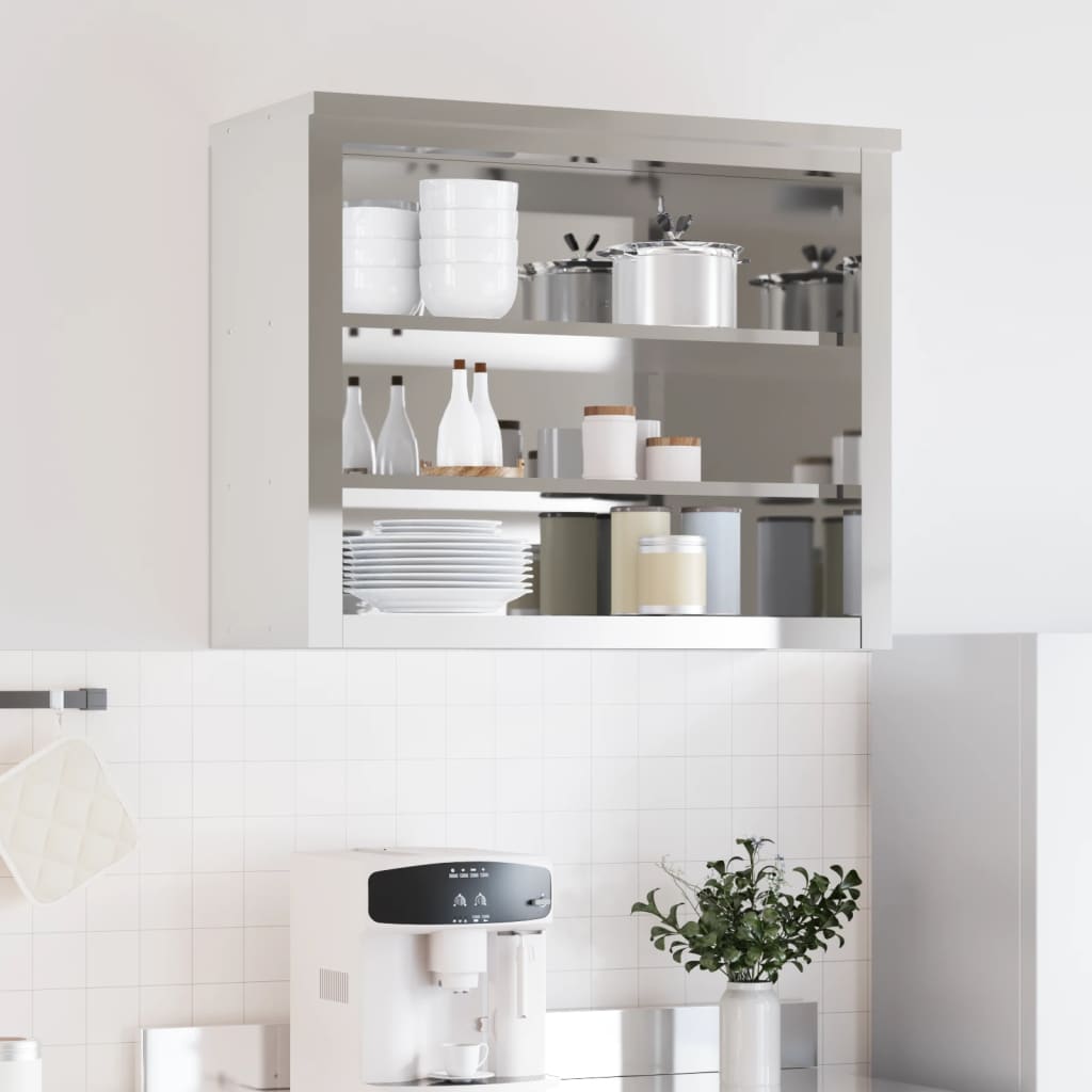 Küchen-Wandschrank mit Schiebetüren Edelstahl