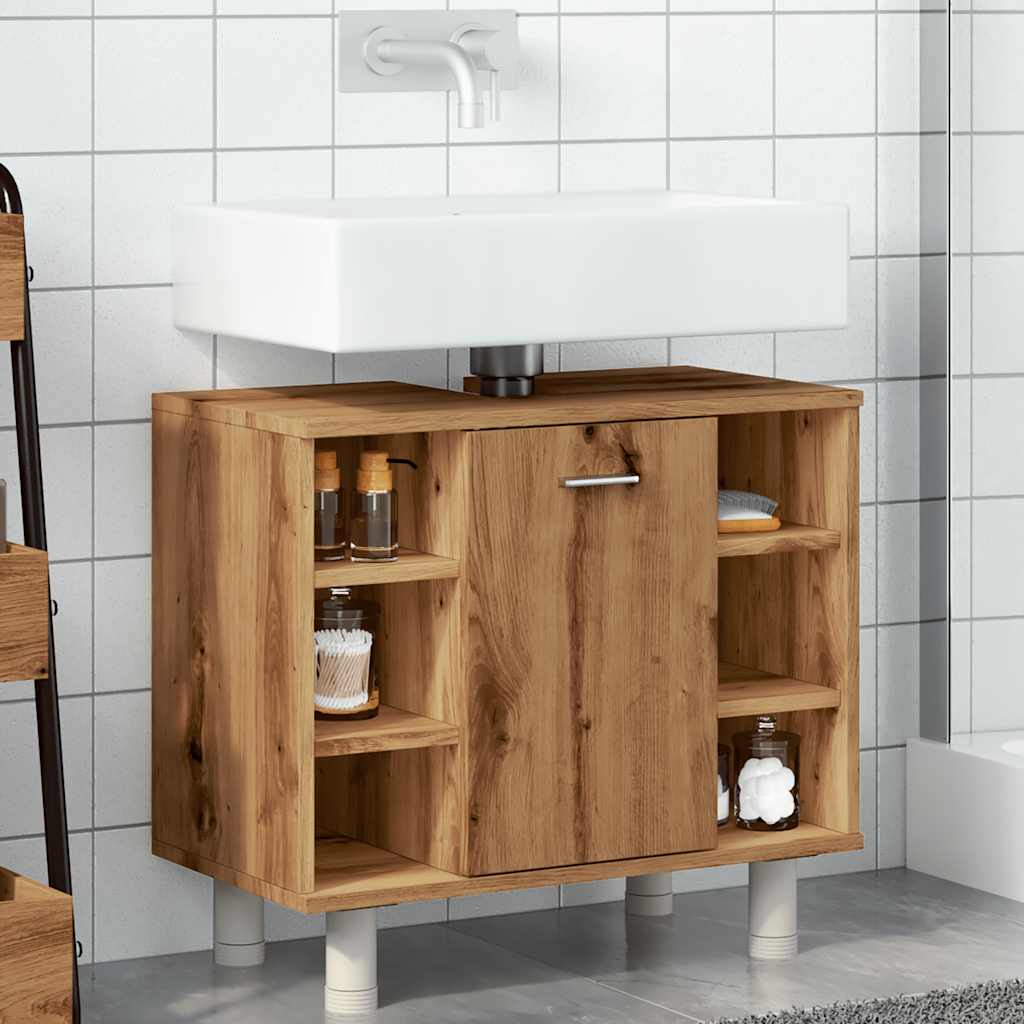 Badezimmerschrank Weiß 60x32x53,5 cm Holzwerkstoff