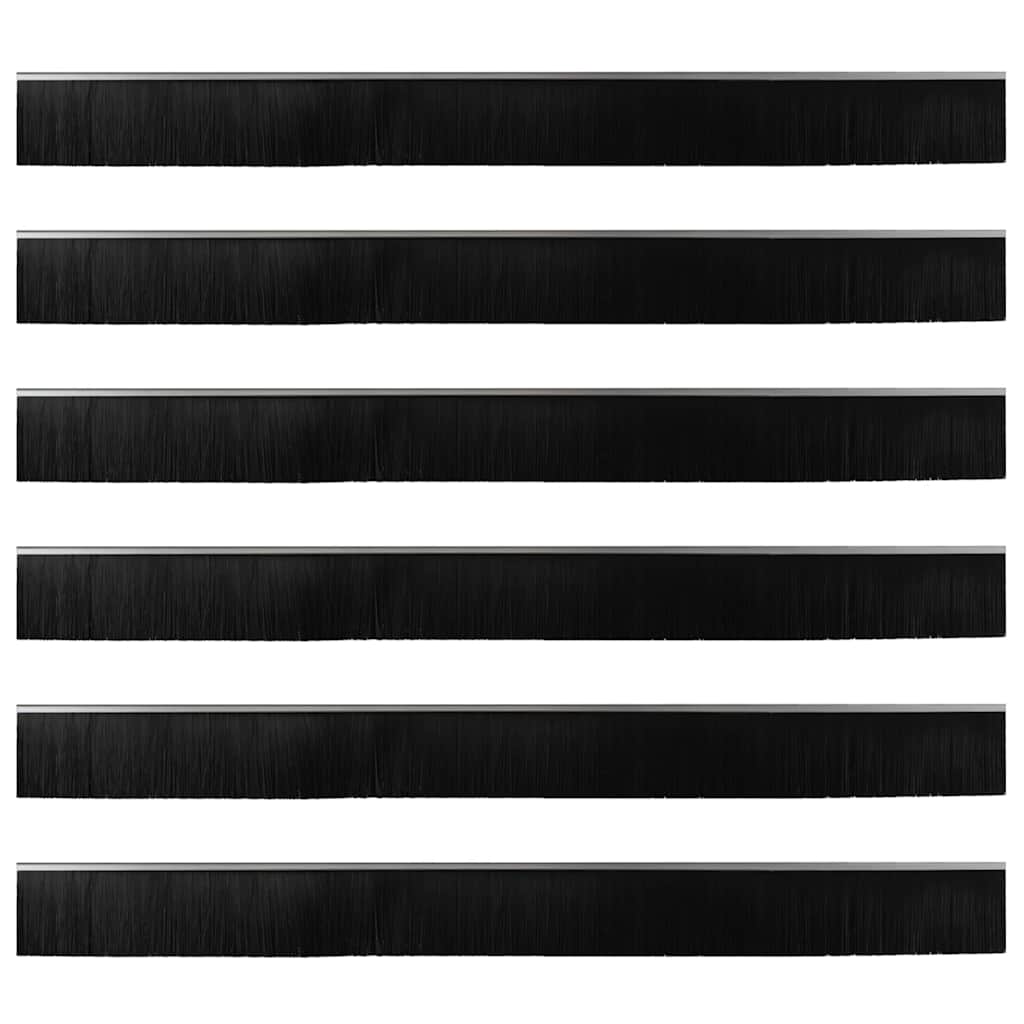 Aufsteck Türbürstendichtungen 2 pcs Braun 100 cm