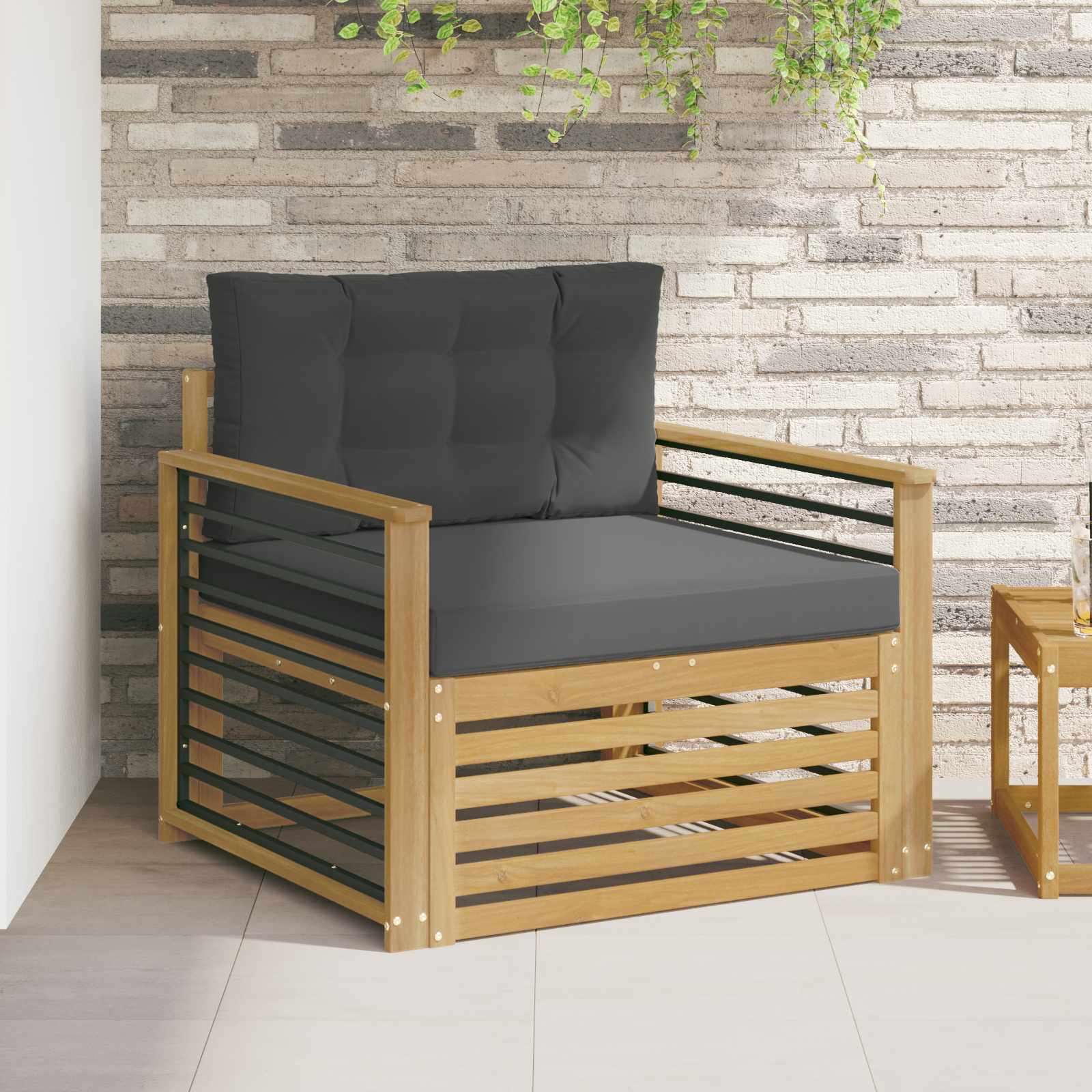 2 Stück Outdoor-Sofa Natur