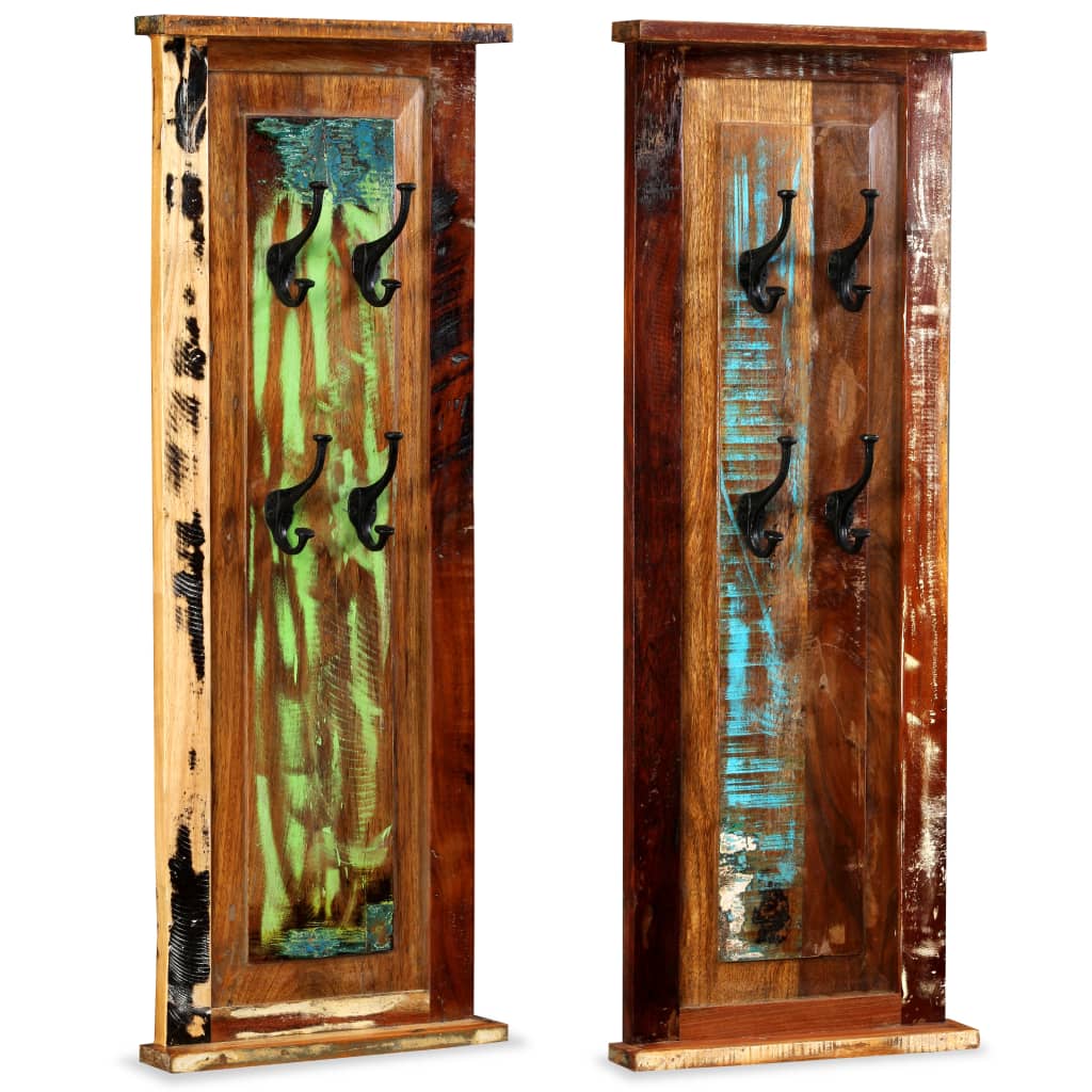 Garderoben 2 Stk. Massivholz Akazie 38x100 cm