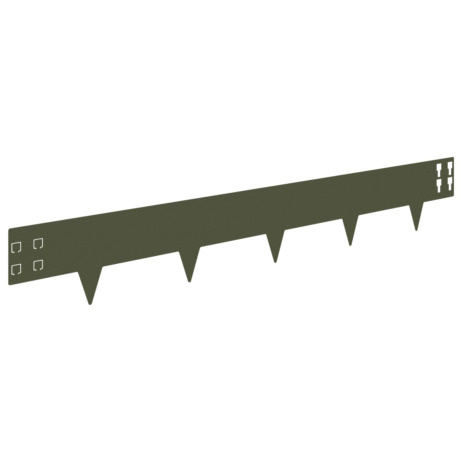 Raseneinfassung 10 pcs 100 x 12 cm Stahl Schwarz
