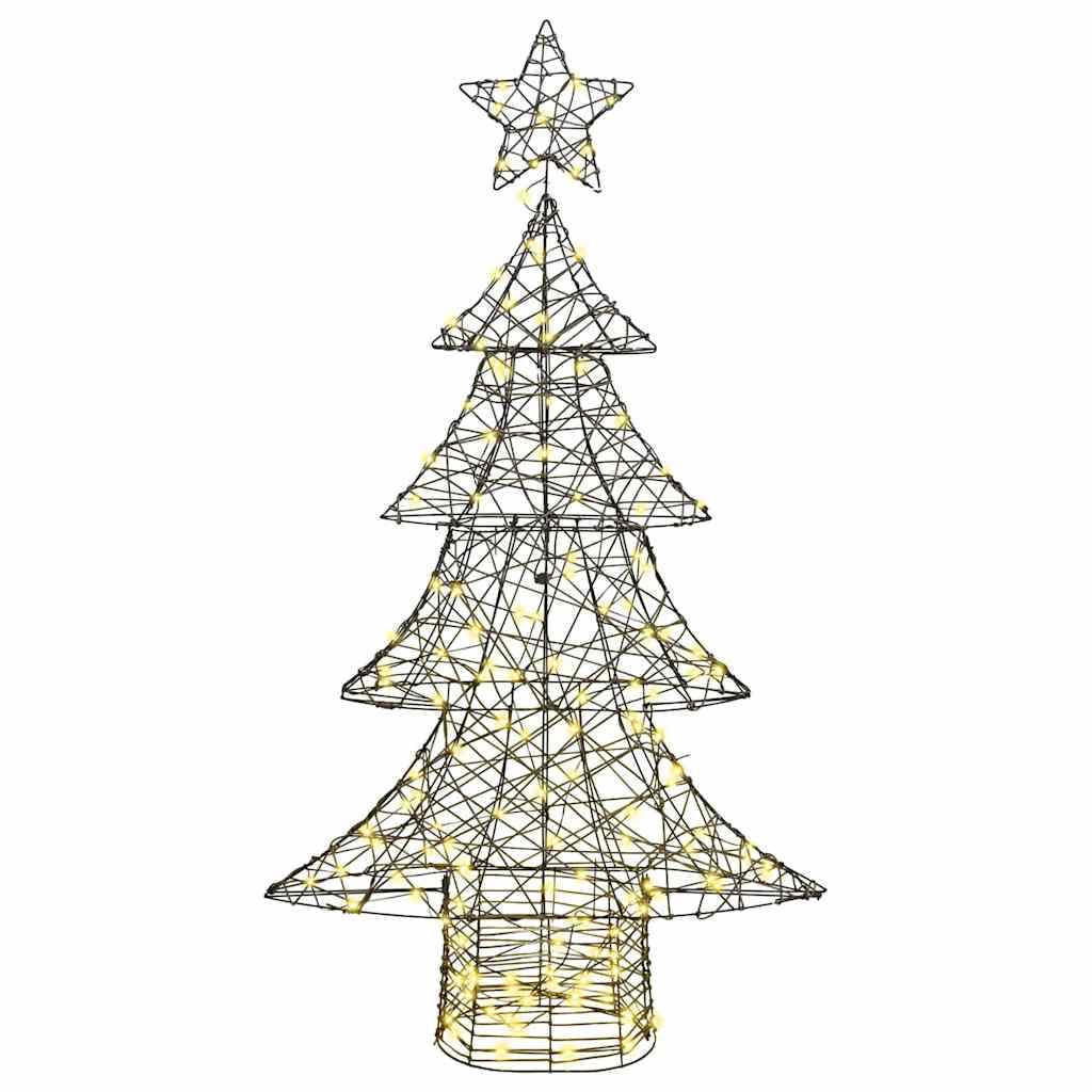 Weihnachtsbaum mit 120 LEDs Warmweiß 120,5 cm PET