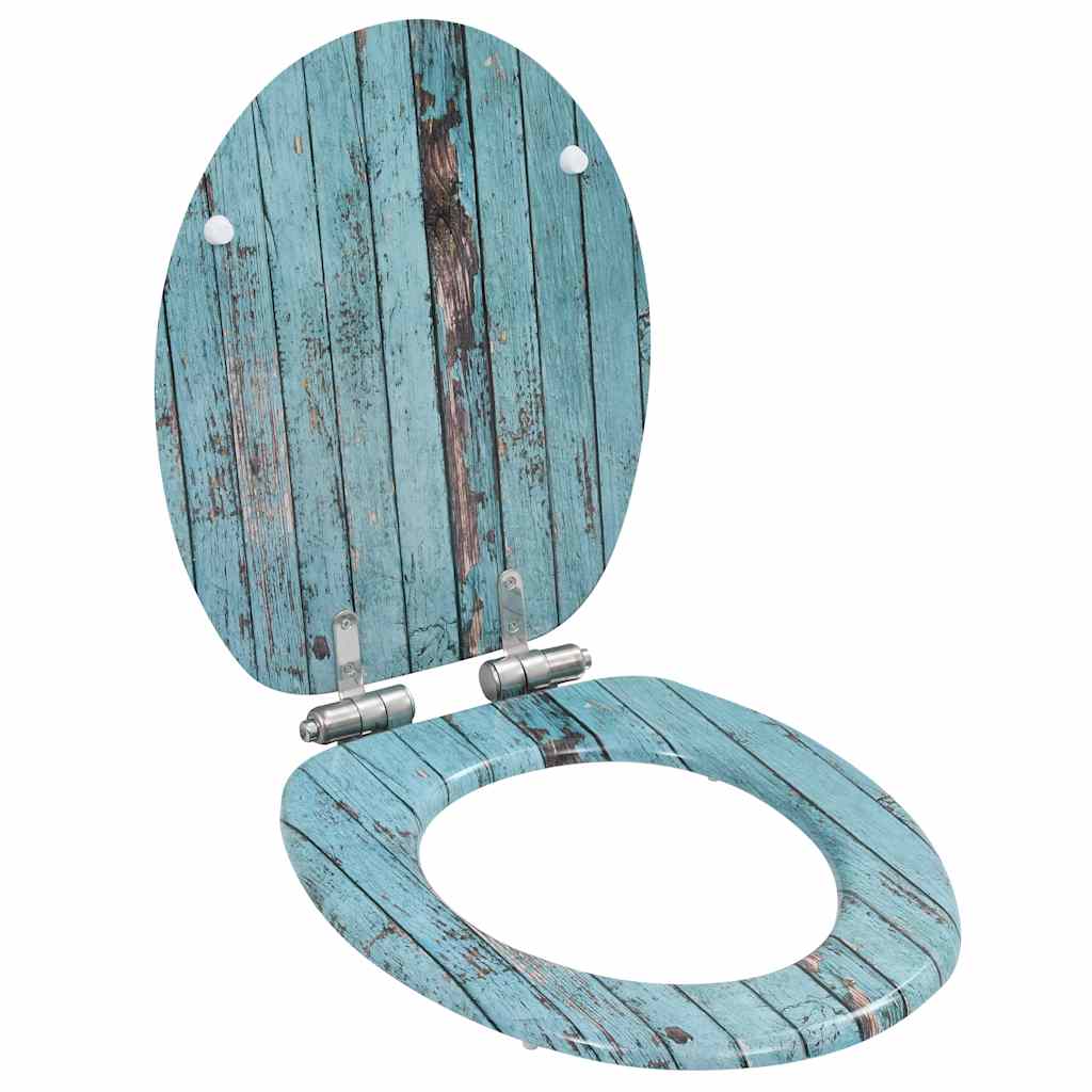 Toilettensitz MDF Deckel Schlichtes Design Weiß