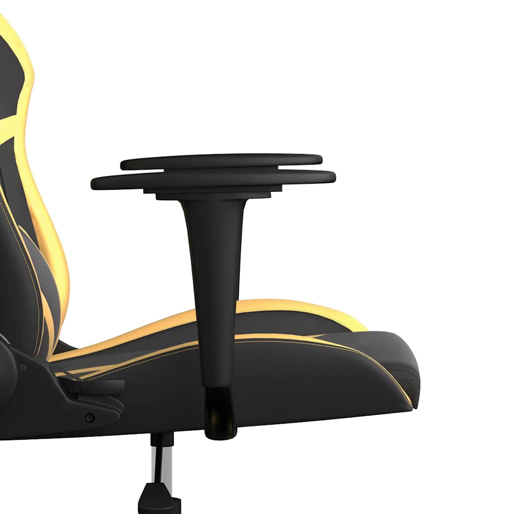 Gaming-Stuhl mit Massagefunktion Schwarz und Grün Kunstleder