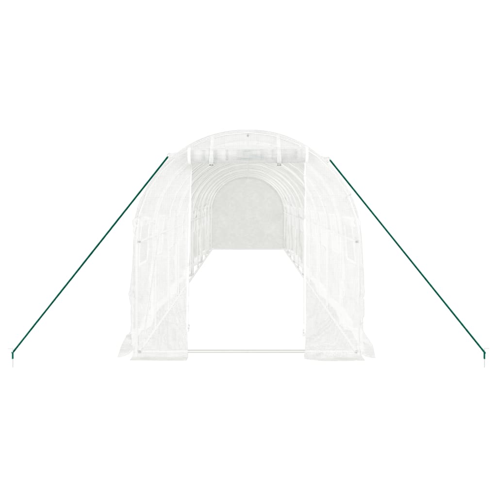 Gewächshaus mit Stahlrahmen Weiß 8 m² 4x2x2 m