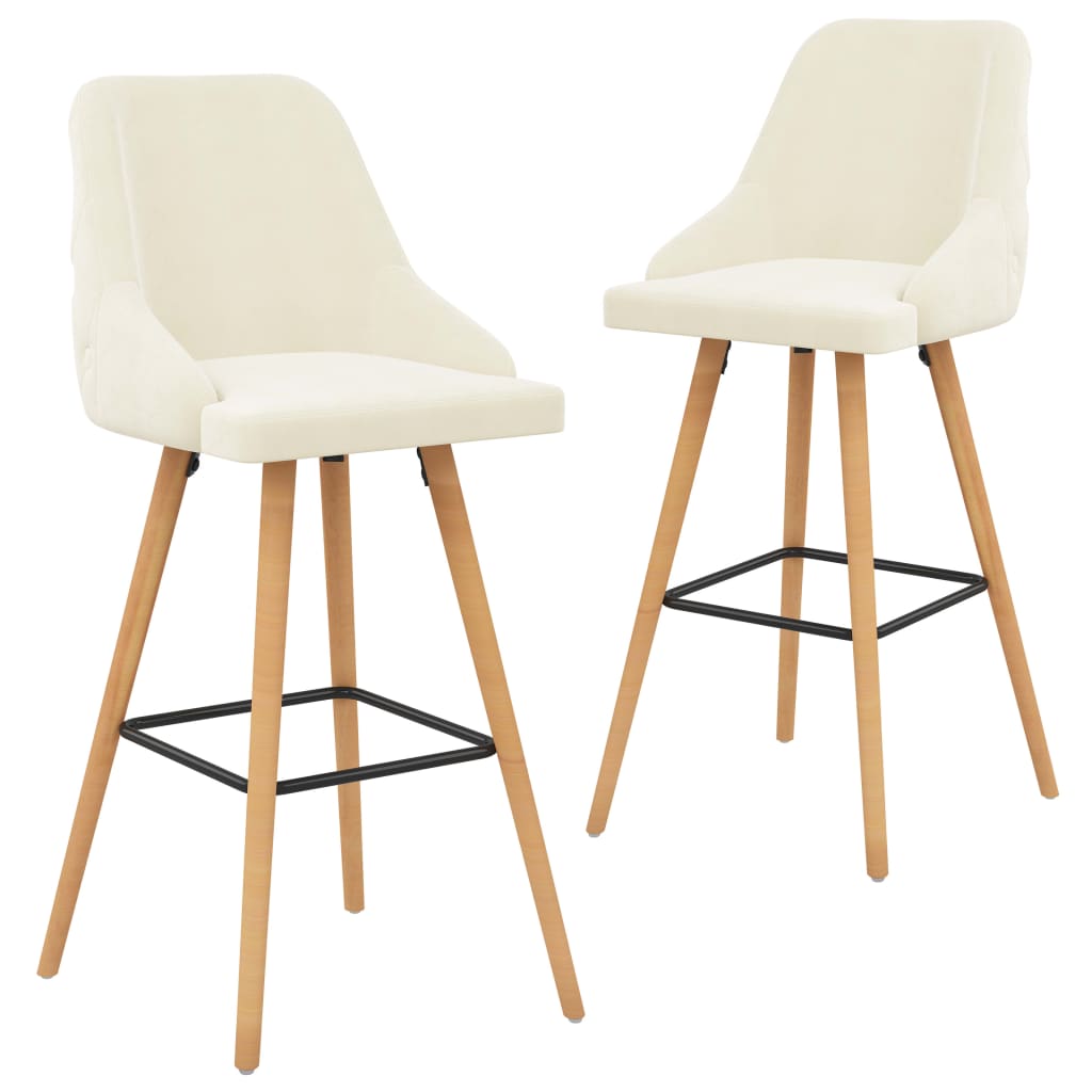 Barhocker 2 Stk. Schwarz Samt