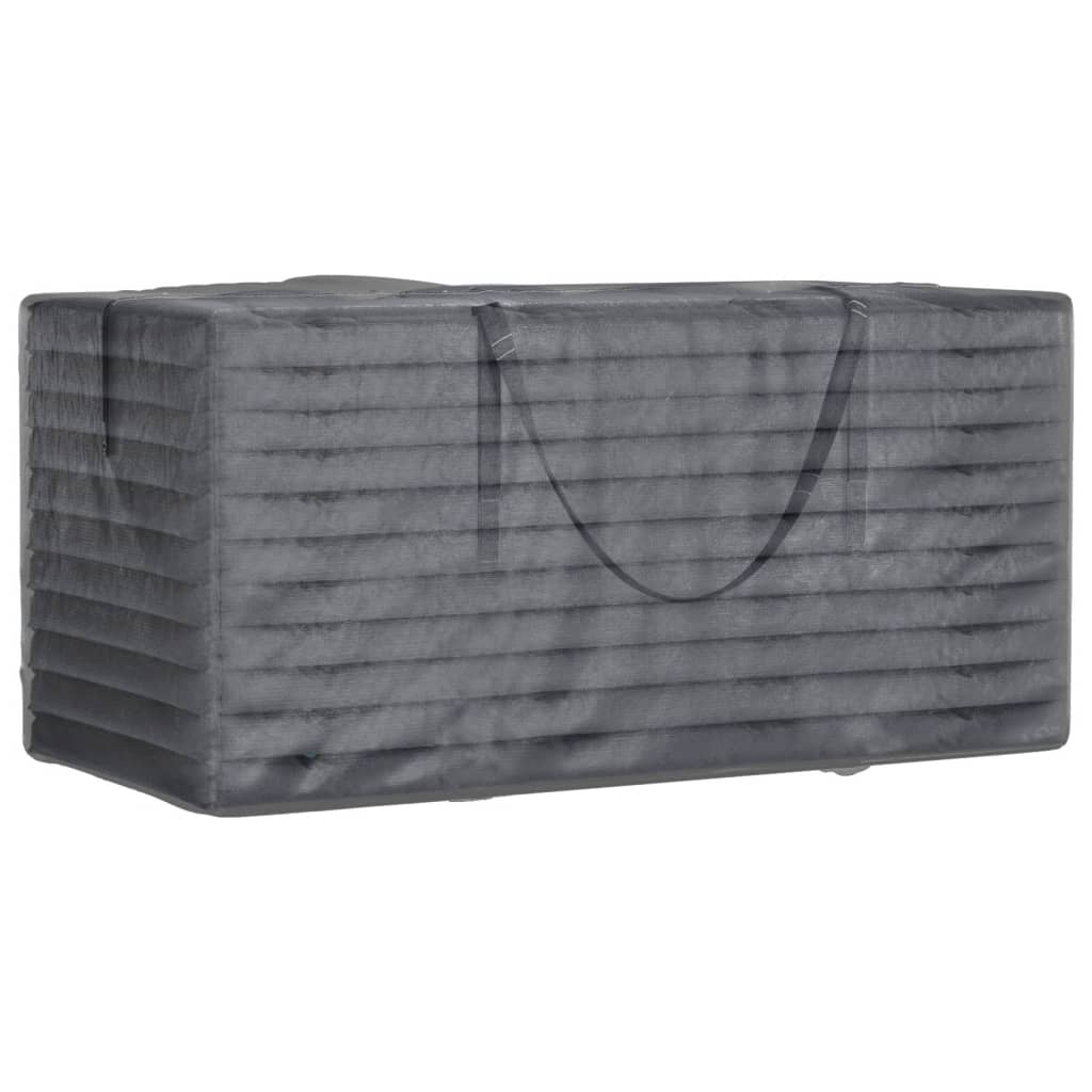 Aufbewahrungstasche für Gartenkissen 2 Stk. Schwarz 135x40x55cm