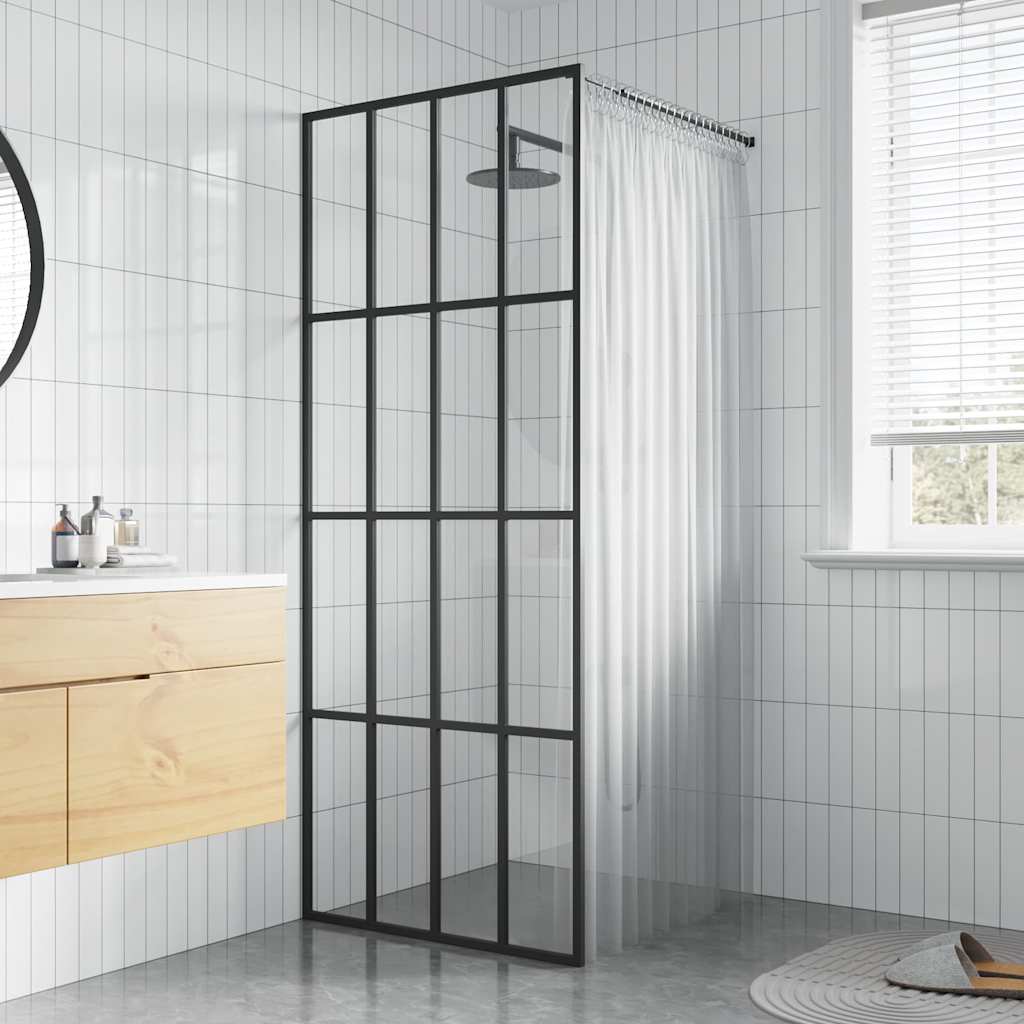 Duschwand für Walk-in Dusche Klares Sicherheitsglas 80x195 cm