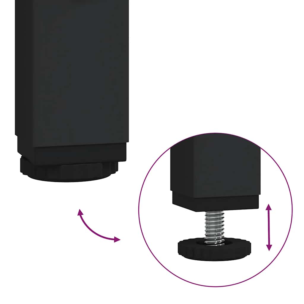 Badezimmermöbel-Set 5 pcs Schwarz Eichen-Optik Holzwerkstoff