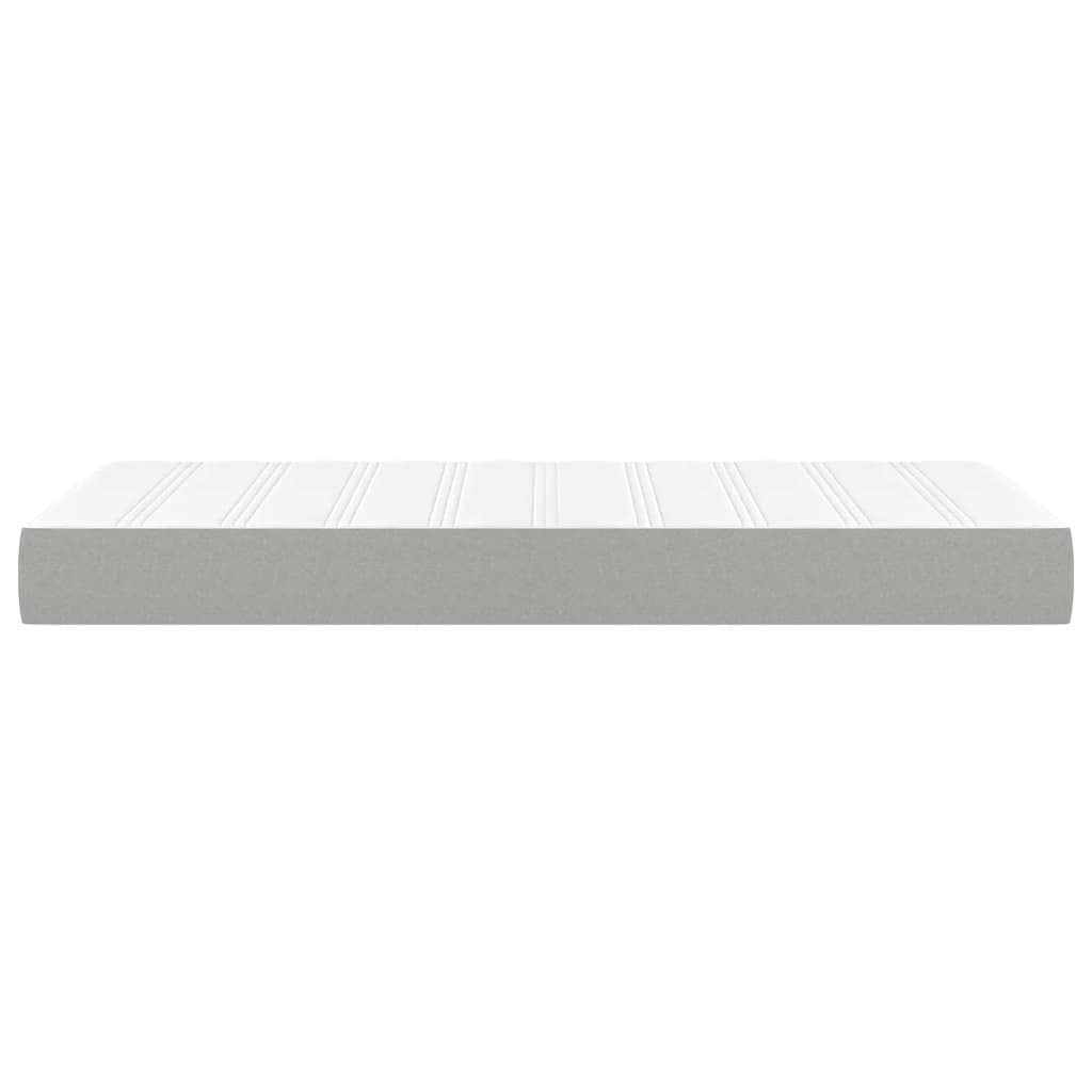 Taschenfederkernmatratze Mittel Hellgrau 80x200x20 cm Stoff