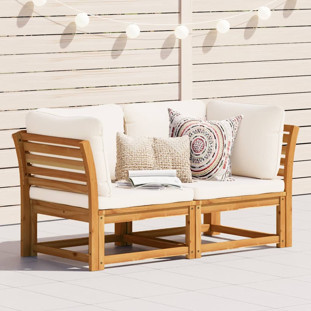 4-tlg. Garten-Lounge-Set mit Kissen Massivholz Akazie