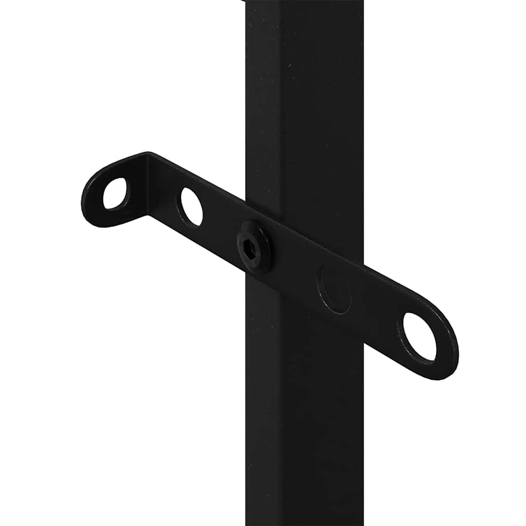 Brennholzregal Schwarz 55x30x61 cm Stahl