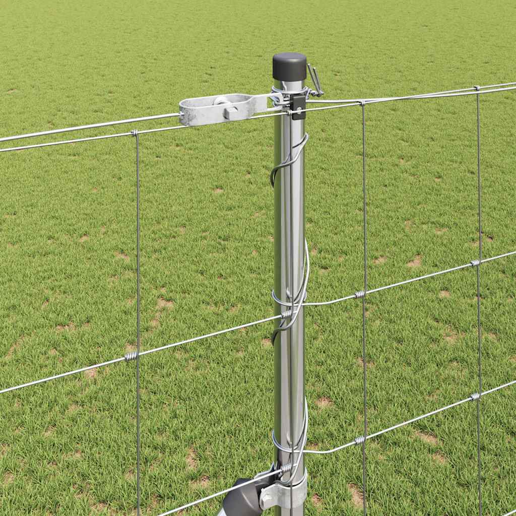 Ground Fix Geschweißter Drahtzaun 25 x 0,8 m Silber Netz