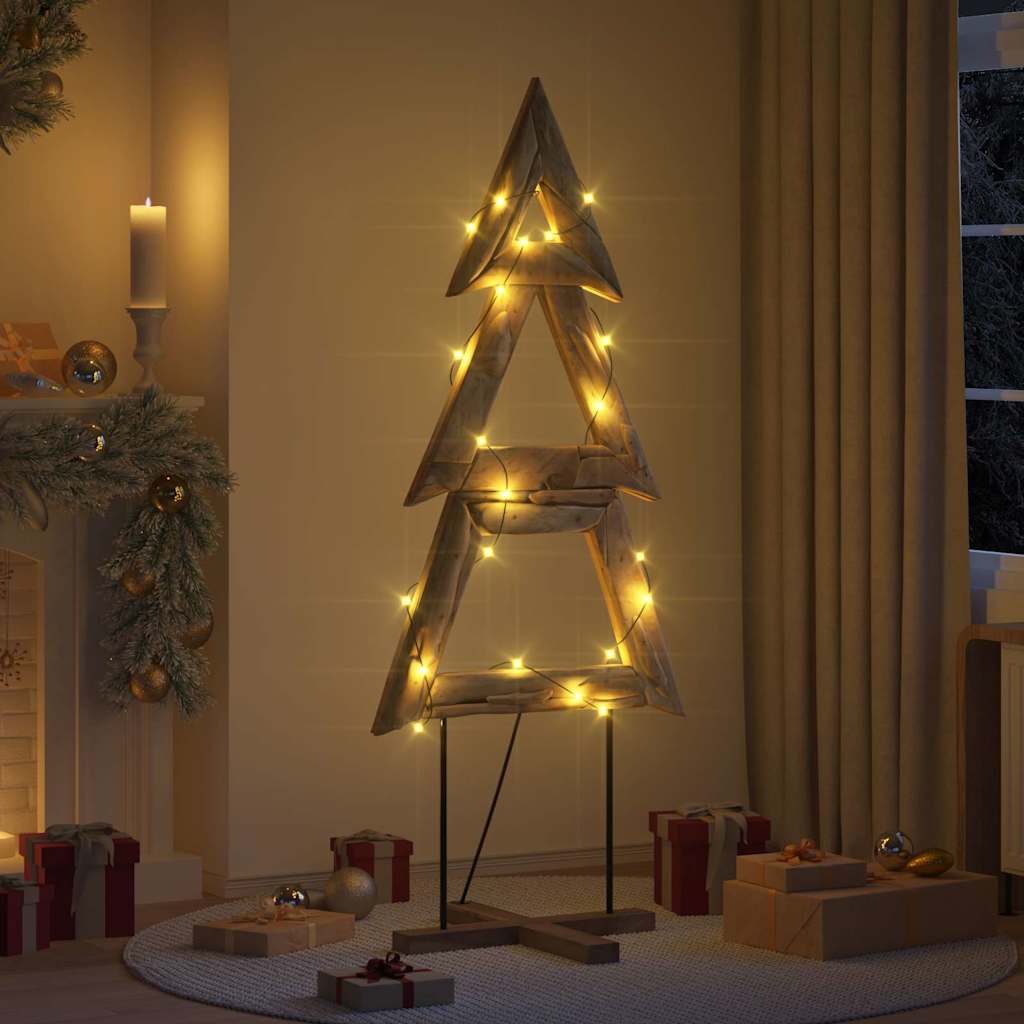 Weihnachtsbaum mit Ständer Braun 90 cm Massivholz Teak