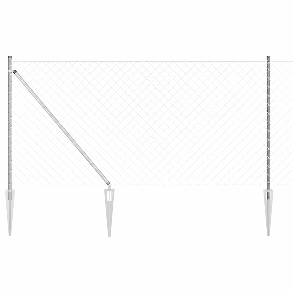 Outdoor Kettenglied-Zaun Erdfixierung 10 x 0,4 m Grün Netz
