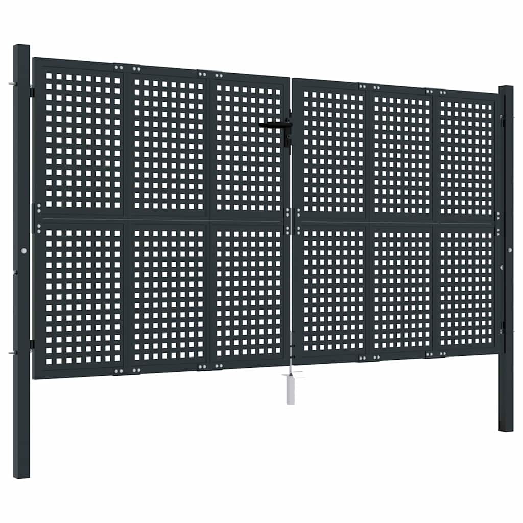 Gartentor Anthrazit 100x75 cm Stahl