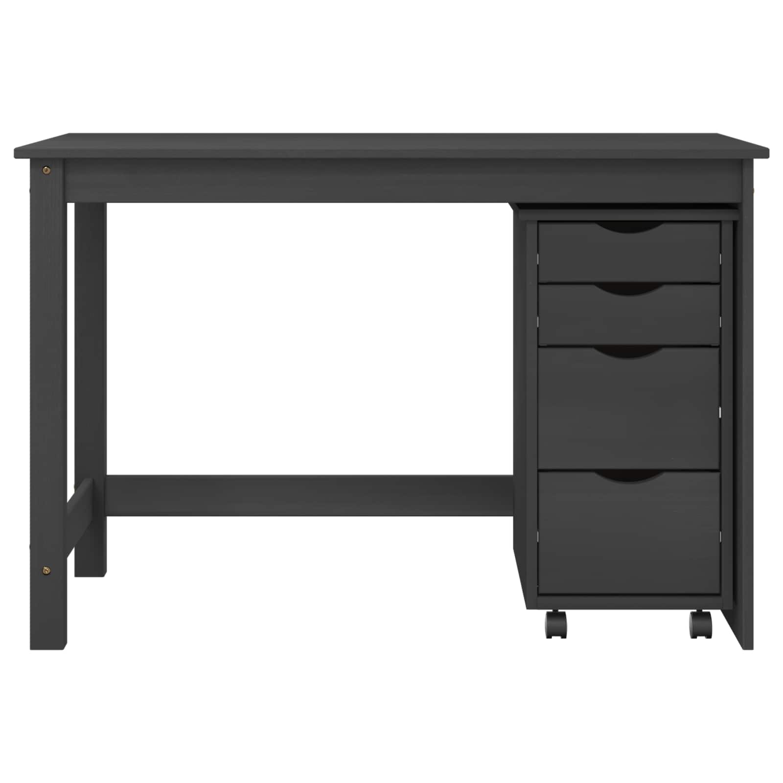 Desk und Rolling Cabinet Set MOSS 2 pcs Honigbraun